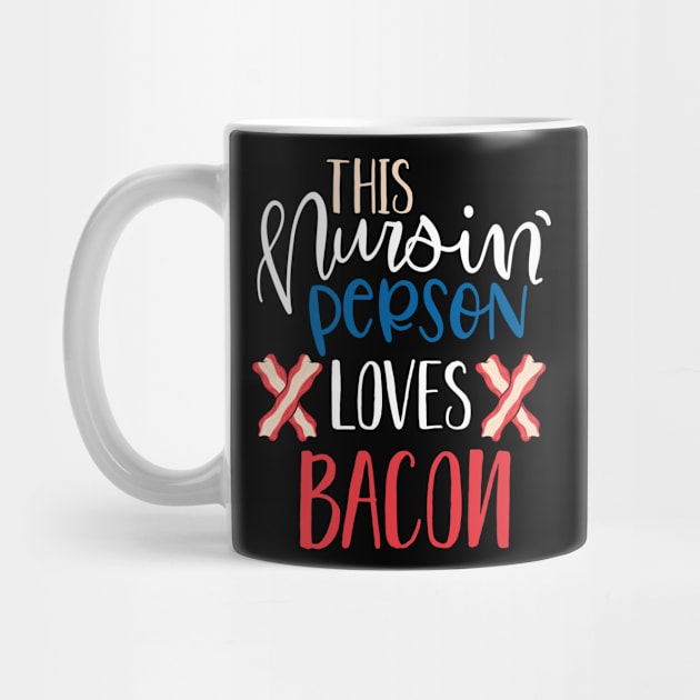 This nursing person loves bacon funny halloween gift for nurses by BadDesignCo